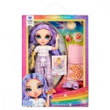Cumpara ieftin Papusa Rainbow High Junior, Pj Party, Violet Willow, 503705EUC