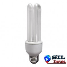 Bec economic E27, tip 2U, 20W, 6000H, lumina calda, 61504, GE foto