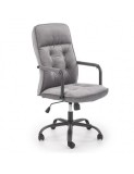 Scaun birou Hm Colin, stofa tip catifea, ergonomic, cadru polipropilena, mecanism de balans, rotire 360&deg;, 100 kg, gri