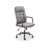Scaun birou Hm Colin, stofa tip catifea, ergonomic, cadru polipropilena, mecanism de balans, rotire 360&deg;, 100 kg, gri
