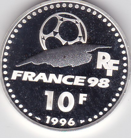 Franta 10 Francs franci 1996 World Cup Comemorativa