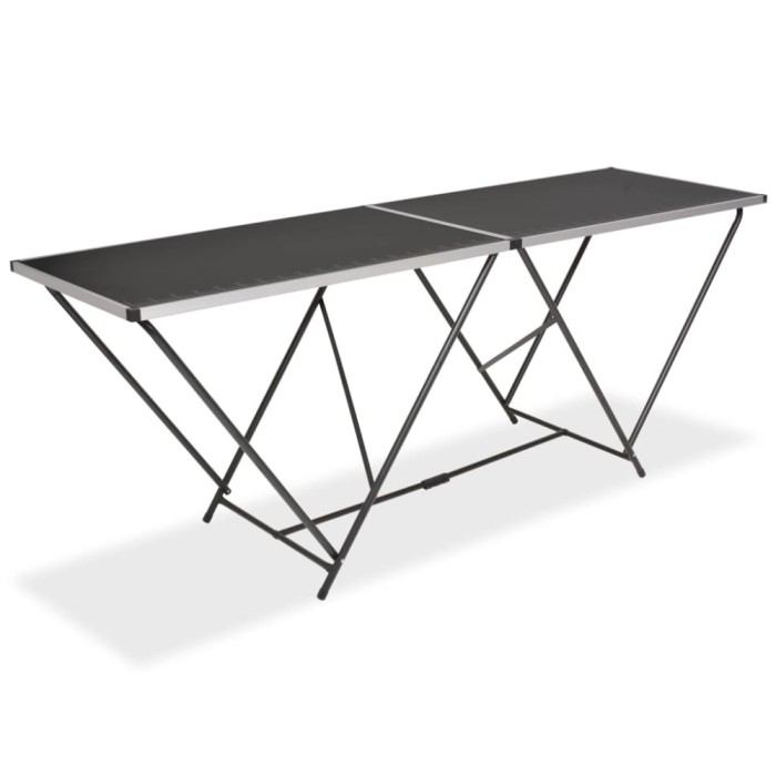 vidaXL Masă de lipire pliabilă, 200 x 60 x 78 cm, MDF și aluminiu 142920