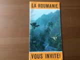 La roumanie vous invite brosura ghid turism romania RSR anii &#039;70 in lb franceza, 1975, Alta editura