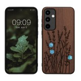 Husa Kwmobile pentru Samsung Galaxy A55, Maro/Albastru, Lemn, KWM000021PL006C, Silicon, Carcasa