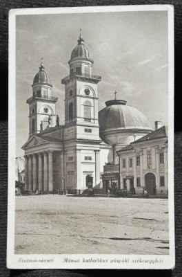 Carte postala, Satu Mare, Biserica romano catolica, perioada interbelica foto