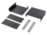 Carcasă aluminiu neagră - dimensiuni 300mm x 261mm x 134mm