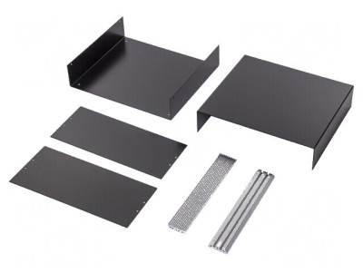 Carcasă aluminiu neagră - dimensiuni 300mm x 261mm x 134mm foto