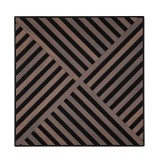 Panou acustic de perete Deco VIII cu aspect de nuc, 60x60x1,8 cm