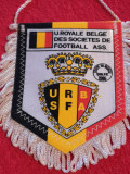 Fanion-Federatia de Fotbal din BELGIA (CM 1986)-pe spate rezultate calificari