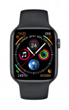 Ceas smartwatch W37 seria 7 compatibil Android si IOS, negru W37 BMG, Otel inoxidabil