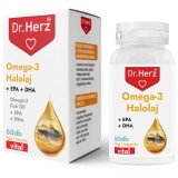 Capsule gelatinoase moi cu Omega 3 ulei de peste 1000 mg Dr Herz 60 buc