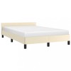 Cadru de pat fără saltea cremă 120x190 cm piele artificială