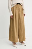MAX&amp;Co. pantaloni culoarea verde, lat, high waist, 2526136071200
