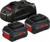 Bosch 2xGBA18V + GAL1880CV Set 2 acumulatori Li-Ion, 18V, 5.5Ah + Incarcator rapid de 8Ah - 4059952560106