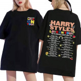 Femei cu m&acirc;necă scurtă Love On Tour Concert 2023 Harry Styles Piept și Spate Pr, Oem