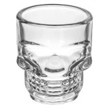 Pahar Shot Sticlă, Model Craniu, Capacitate 50ml, Transparent