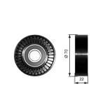 Rola ghidare curea transmisie Mercedes A-Class, B Class Sports, Vaneo Motor 1.6, 1.7 CDI, 1.9, A 140, A 150, 22 mm, OE 1662020119