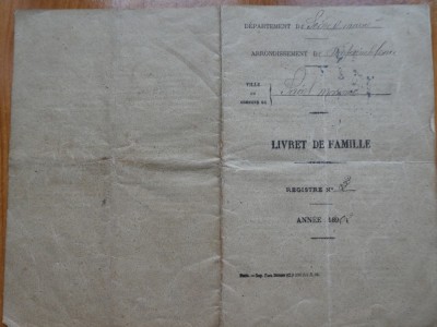 Livret de familie, Paris, 1902, Familia General Berthelot foto