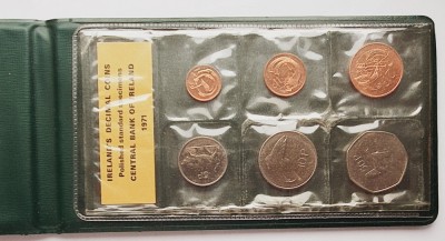 M01 Irlanda set monetarie 6 monede 1971 foto