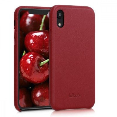 Husa pentru Apple iPhone XR, Piele naturala, Rosu, 45955.09 foto