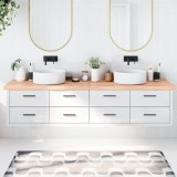 VidaXL Blat de baie, maro deschis, 220x50x(2-6) cm, lemn masiv tratat