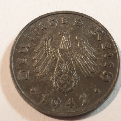 Germania Nazista 1 reichspfennig 1942 F/ Stuttgart foto