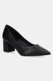 Aldo pantofi de piele YBALELIN culoarea negru, cu toc drept, 14055463