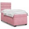 vidaXL Pat box spring cu saltea, roz, 80x200 cm, catifea 3293073