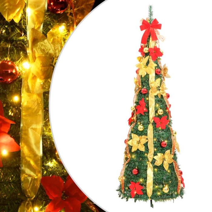 Brad de Crăciun artificial pop-up 100 LED-uri verde 150 cm