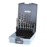Set tarozi si burghie RUKO M3-M12, &icirc;n caseta de depozitare