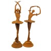 Doua balerine-statuete din fonta rusty RC-18