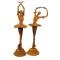 Doua balerine-statuete din fonta rusty RC-18