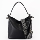 Geanta neagra FloraCO Paris cu borseta detasabila F6966 M11