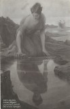 AMS* - CP LIONEL ROYER. LE PREMIER MIROIR, PARIS-SALONS 1914 CIRCULATA