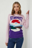 Cumpara ieftin MC2 Saint Barth pulover de lana femei, culoarea roz