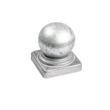 Capac tabla pentru teava patrata, zincat, cu bila, 80 x 80 mm