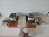 Piese rare de colectie: Set vechi de birou, din aragonit, format din 4 piese