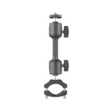Suport reglabil, dublu rotativ marca Surewo, montare ghidon motocicleta, bicicleta camere de actiune GoPro Hero 13,12,11,10,9,8,7,6, Session, DJI Osm