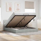 VidaXL Cadru de pat otoman cu saltea Gri deschis 160x200cm catifea 3311855
