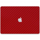 Cumpara ieftin Folie Skin Top Compatibila cu Apple MacBook Air 13.6 M2 2022 - Wrap Skin Texture Carbon Red, Oem