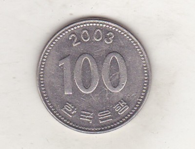 bnk mnd Coreea de Sud 100 won 2003 foto