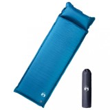 VidaXL Saltea de camping gonflabilă cu pernă, 1 persoană, turcoaz