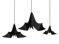 Set 3 decoratiuni lilieci, culoare neagra foto