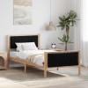 VidaXL Cadru de pat Maro și negru 90 x 200 cm Lemn masiv de pin 878496