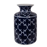 Cumpara ieftin Vaza flori ceramica alba albastra &Oslash; 19x31 cm