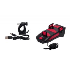 Far LED pentru bicicleta cu suport pentru telefon