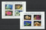 Romania MNH 2001 + 2002 - Corali si anemone - LP 1570 a + 1577a