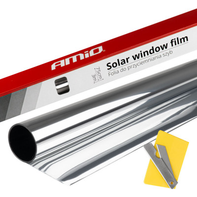 Folie Solară Pentru Ferestre Argintiu &amp;icirc;nchis 0,75x3m (15%) Amio 01659 foto