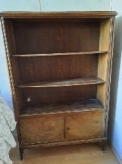 Biblioteca lemn masiv mica vintage