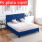 Pat Hypnotic 180x200 cm Tapitat Catifea Albastru Somiera Inclusa (cod ML 1705-19)